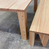 Tisch und Bank aus Lärche Massiv